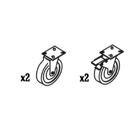 Kit 4 roulettes pour armoire  vin Docriluc