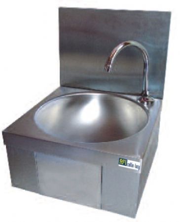 Lave-Mains avec mitigeur eau chaude et froide, bac ovale et commande au genou - Afi-Collin-Lucy - L01 Lave-Mains avec mitigeur eau chaude et froide, bac ovale et commande au genou - Afi-Collin-Lucy - L01