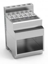 Table � cocktail avec paroi techniques en inox et emplacement bac � gla�ons - 1100x770x850mm