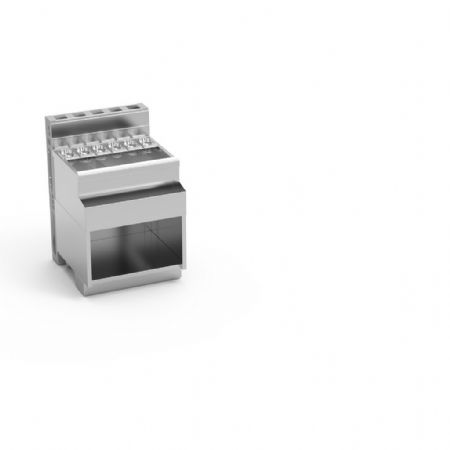 Table cocktail professionnelle avec bac à glaçons et support bouteilles - Eratos - LBH-130