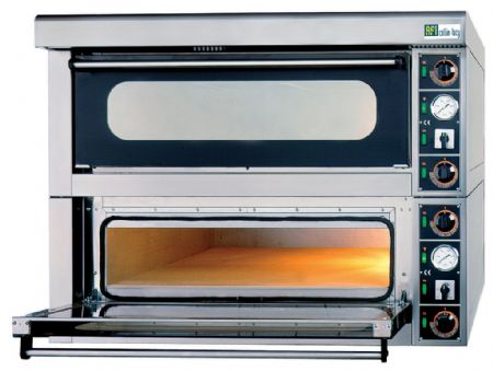 Four  pizzas lectrique superposable 2 chambres rfractaires - 2x6 pizzas