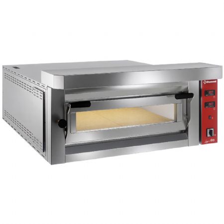 Four à pizza professionnel électrique 700x1050xh150 mm (8,85 kW), 6 pizzas de Ø 350 mm - Diamond - LFD-06