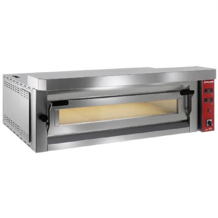 Four à pizza professionnel électrique 1050x700xh150 mm (10,2 kW), 6 pizzas de Ø 350 mm - Diamond - LFD-06L