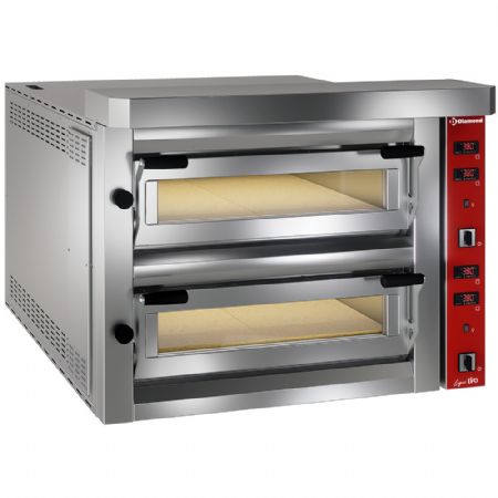Four à pizza professionnel électrique 700x1050xh150 mm (18.6 kW), 6 pizzas de Ø 350 mm - Diamond - LFD-12