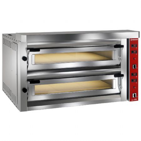 Four à pizzas professionnel triphasé 2 chambres 2 x 6 pizzas 350 mm - Diamond - LFD-12L-LX Four à pizzas professionnel triphasé 2 chambres 2 x 6 pizzas 350 mm - Diamond - LFD-12L-LX