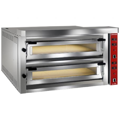 Four à pizza professionnel triphasé 2 chambres 2 x 9 pizzas diamètre 350 mm - Diamond Promo - LFD-18L Four à pizza professionnel triphasé 2 chambres 2 x 9 pizzas diamètre 350 mm - Diamond Promo - LFD-18L