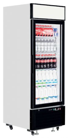 Réfrigérateur vitré 1 porte positive blanc 405 L +1 à +8 °C - Tefcold - LGC2500