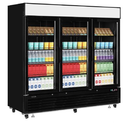 Vitrine rfrigre 3 portes vitres noire +1C / +8C capacit 1436L