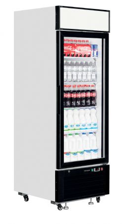 Vitrine de supermarch blanche vitre 1 porte ngative -25C / -14C