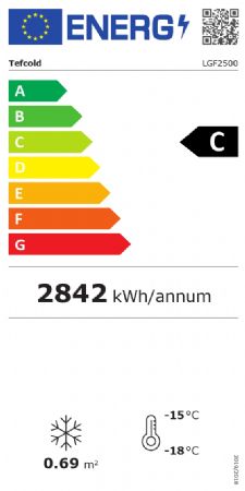Vitrine de supermarch blanche vitre 1 porte ngative -25C / -14C