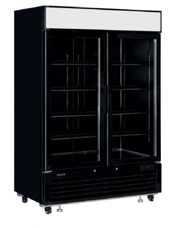 Vitrine 2 portes vitres -25C / -14C capacit 1108 L noire