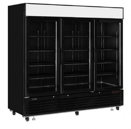 Vitrine rfrigre 3 portes vitres froid ventil -25C / -14C capacit 1436 L noir