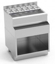 Table cocktail en inox avec emplacement bac  glaons - 1100x650x850mm
