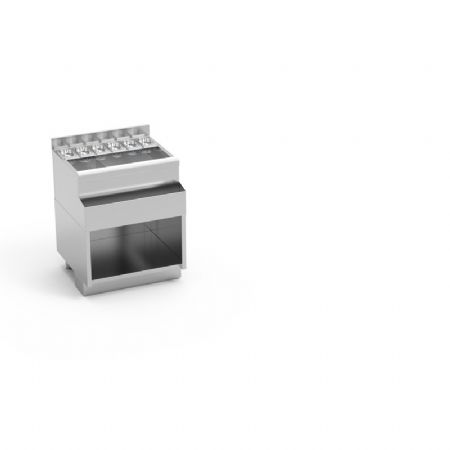 Table cocktail en inox avec emplacement bac à glaçons - 1300x650x850mm