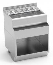 Table cocktail en inox avec emplacement bac  glaons - 700x650x850mm