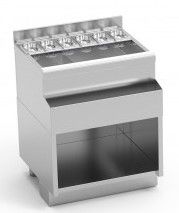Table cocktail en inox avec emplacement bac  glaons- 900x650x850mm
