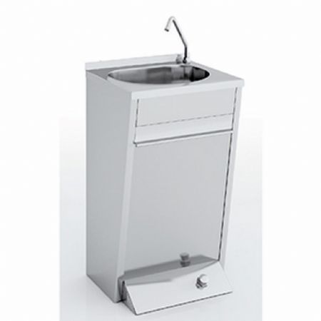 Lave-Mains avec poussoir à pied en inox 500x450x900 mm - Eratos - LP54
