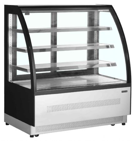 Comptoirs réfrigérés positive 2 portes vitrées inox 218 L +2 à +8 °C - Tefcold - LPD1200C/BLACK
