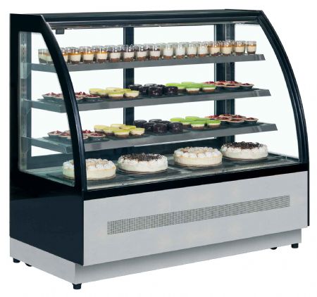 Comptoirs réfrigérés positive 2 portes vitrées inox 277 L +2 à +8 °C - Tefcold - LPD1500C/BLACK
