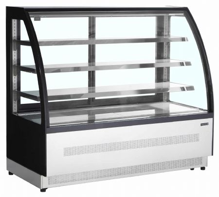 Comptoirs réfrigérés positive 2 portes vitrées inox 277 L +2 à +8 °C - Tefcold - LPD1500C/BLACK