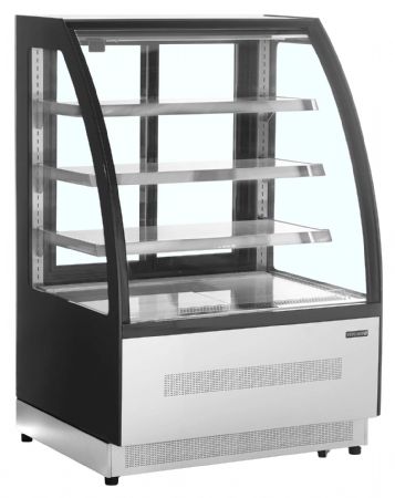 Comptoirs réfrigérés positive 2 portes vitrées inox 158 L +2 à +8 °C - Tefcold - LPD900C/BLACK