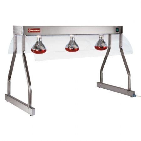 Rampe chauffante avec lampes infrarouges 3 x 250 W et protection hygiénique en plexiglas - Diamond - LR/325-T Rampe chauffante avec lampes infrarouges 3 x 250 W et protection hygiénique en plexiglas - Diamond - LR/325-T