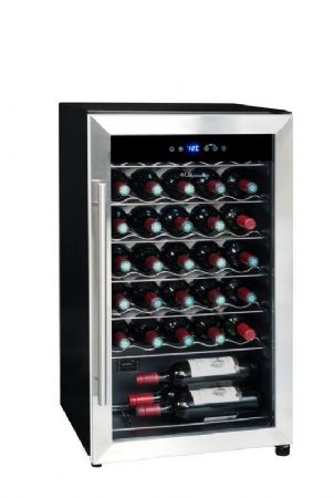 Cave  vins de mise  temprature 1 porte vitre - 34 bouteilles