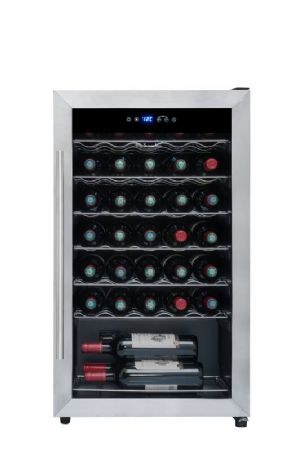 Cave  vins de mise  temprature 1 porte vitre - 34 bouteilles