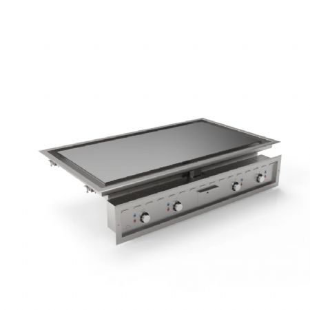 Plancha chrome lctrique encastrable plaque 18mm d'paisseur - 4 zones de cuisson 1200x600