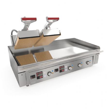Clam grill steak avec presse double plaque chrome 1300x500 mm - Mirror - M1300EC2 Clam grill steak avec presse double plaque chrome 1300x500 mm - Mirror - M1300EC2