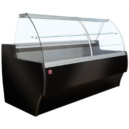Comptoir réfrigéré professionnel noir positif avec réserve 1500 mm - Diamond Promo - MA15/B5-R2V