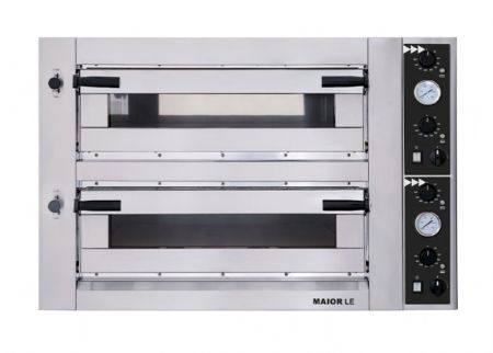 Four  pizza lectrique professionnel 2 chambres 4 pizzas 35 cm 2 portes vitres
