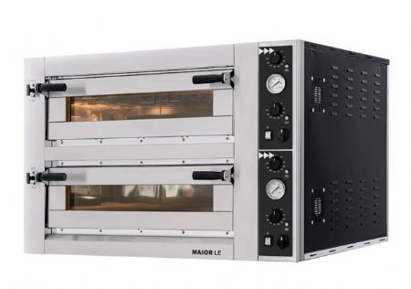 Four  pizza lectrique professionnel 2 chambres 5 pizzas 35 cm 2 portes vitres
