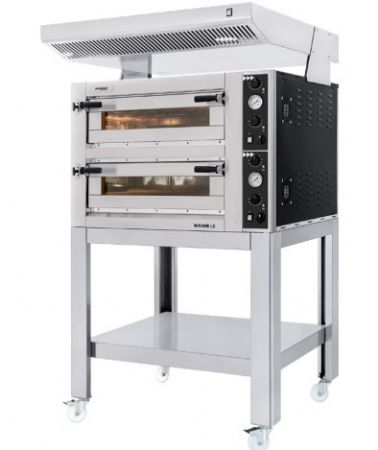 Four  pizza lectrique professionnel 2 chambres 6 pizzas 40 cm 2 portes vitres