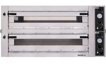 Four  pizza lectrique professionnel 2 chambres 6 pizzas 40 cm 2 portes vitres