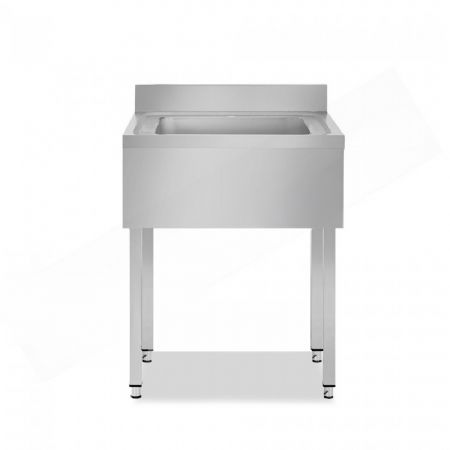 Plonge inox 1 bac 40x50x30 - 600x600x850 mm