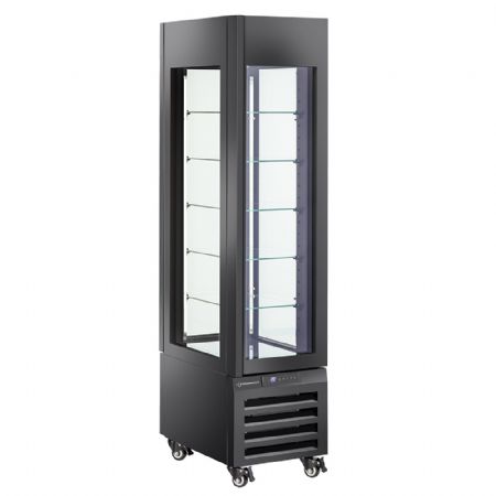 Armoire réfrigérée négative 5 étagères en verre ventilée, 450x650x1900 mm - Diamond Promo - MAX/305-BB Armoire réfrigérée négative 5 étagères en verre ventilée, 450x650x1900 mm - Diamond Promo - MAX/305-BB