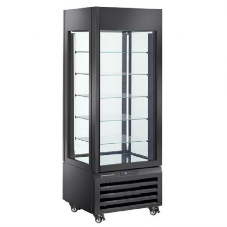 Armoire réfrigérée positive 5 étagères en verre ventilée noire 700x650x1900 mm - Diamond Promo - MAX/507-CB Armoire réfrigérée positive 5 étagères en verre ventilée noire 700x650x1900 mm - Diamond Promo - MAX/507-CB