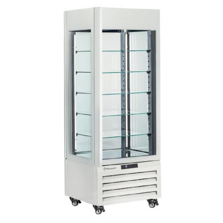 Armoire chocolat FULL vitrée 440 L, 5 niveaux en verre, ventilée, blanche - Diamond Promo - MAX/507-CW Armoire chocolat FULL vitrée 440 L, 5 niveaux en verre, ventilée, blanche - Diamond Promo - MAX/507-CW