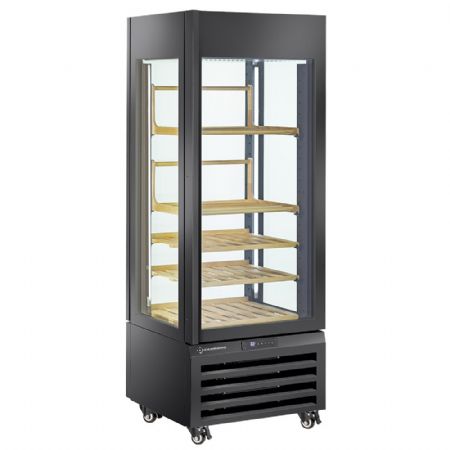 Armoire réfrigérée Vitrine FULL vitrée 440 L, 1 niveau + 4 étagères, ventilée, noire - Diamond Promo - MAX/507-VB2 Armoire réfrigérée Vitrine FULL vitrée 440 L, 1 niveau + 4 étagères, ventilée, noire - Diamond Promo - MAX/507-VB2
