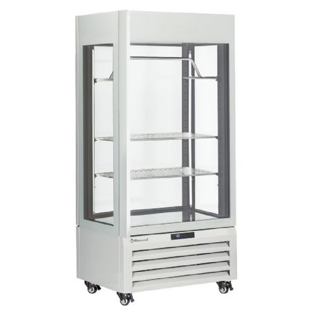 Armoire réfrigérée vitrine full vitrée 600 L, 2 étagères et barre à viande, ventilée, blanche, positive, 900x650x1900 mm - Diamond Promo - MAX/607-MW Armoire réfrigérée vitrine full vitrée 600 L, 2 étagères et barre à viande, ventilée, blanche, positive, 900x650x1900 mm - Diamond Promo - MAX/607-MW