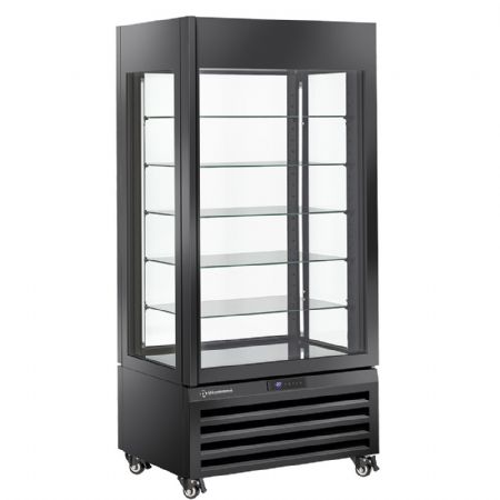 Armoire réfrigérée positive 5 étagères en verre 900x650x1900 mm noire - Diamond Promo - MAX/609-PB Armoire réfrigérée positive 5 étagères en verre 900x650x1900 mm noire - Diamond Promo - MAX/609-PB