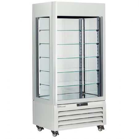Armoire réfrigérée positive 5 étagères verre blanche 900x650x1900 mm - Diamond Promo - MAX/609-PW Armoire réfrigérée positive 5 étagères verre blanche 900x650x1900 mm - Diamond Promo - MAX/609-PW