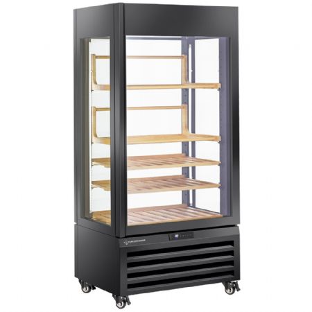 Armoire réfrigérée vitrine full vitrée 600 litres 1 niveau 4 étagères ventilée noire - Diamond Promo - MAX/609-VB2 Armoire réfrigérée vitrine full vitrée 600 litres 1 niveau 4 étagères ventilée noire - Diamond Promo - MAX/609-VB2