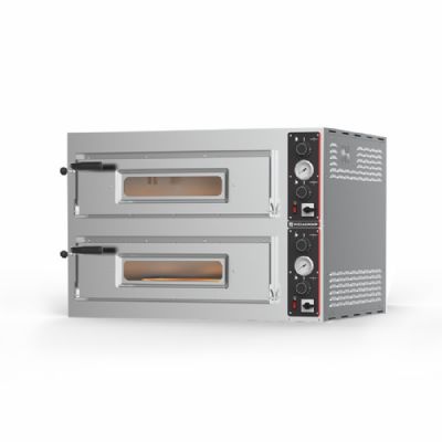 Four à pizza électrique 2 chambres sole réfractaire avec 12 pizzas diamètre 30 à 34 mm Four à pizza électrique 2 chambres sole réfractaire avec 12 pizzas diamètre 30 à 34 mm