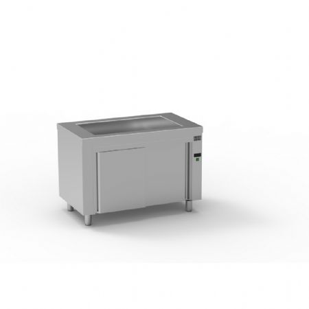 Self-services chaud bain-marie à eau thermostat digital 30-90°C capacité 3 bacs GN 1/1 - Eratos - MBMN-120