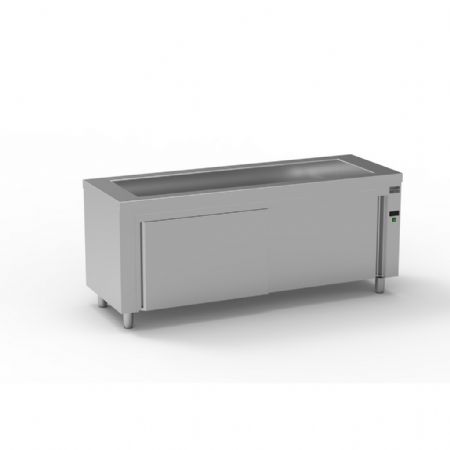 Self-services chaud Bain-marie à eau 5 bacs GN 1/1 30 à 90°C - Eratos - MBMN-200
