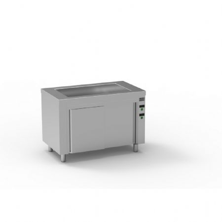 Self-services chaud bain-marie à eau réserve chaude, thermostat digital 30-90°C, 1200x700x850 mm - Eratos - MBMR-120