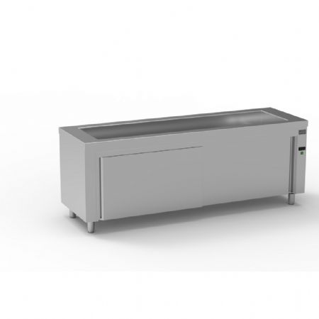 Self-services chaud ventilé à eau thermostat digital 30-90°C capacité 6 bacs GN 1/1 - Eratos - MBVN-225