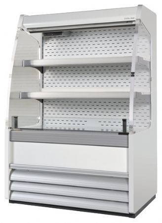 Vitrine murale réfrigérée libre-service blanche positive 265 L sans porte 2 niveaux - Coolhead - MC 100
